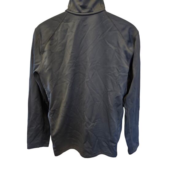 Nike thermafit size L men's 1/4 zip pullover sweater warm black red swoosh ^* - Picture 2 of 8